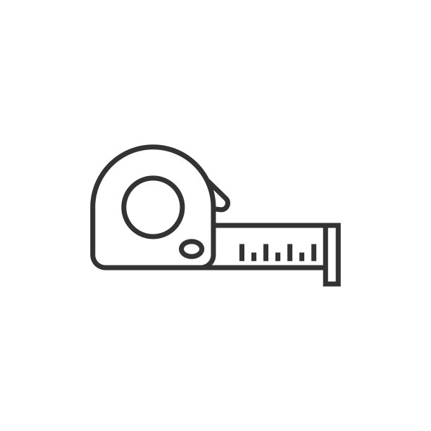 测量卷尺图标在平尺风格签到图片下载