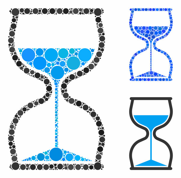 沙漏组成图标圆点图片下载