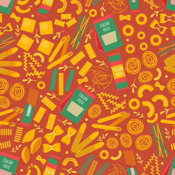 意大利面无缝图案图片下载
