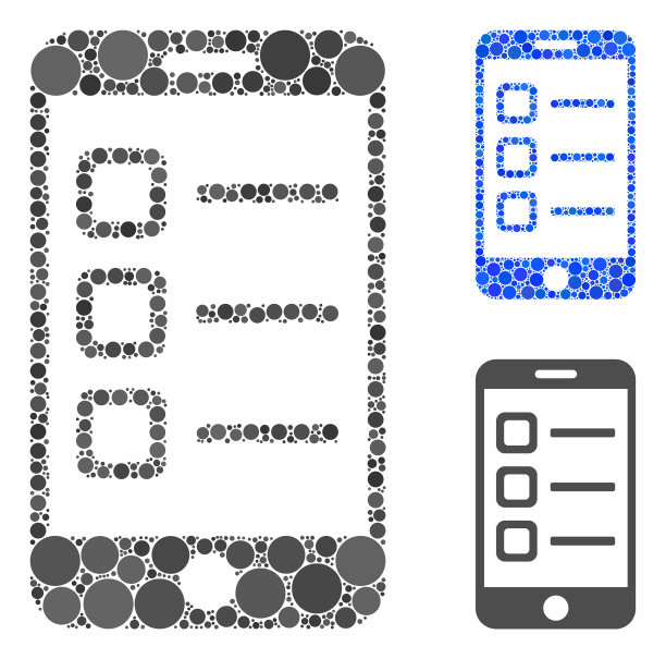 移动列表马赛克图标圈图片下载