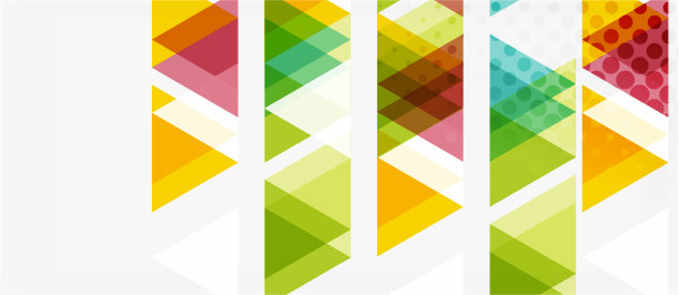 横幅用彩色马赛克几何三角形图片下载