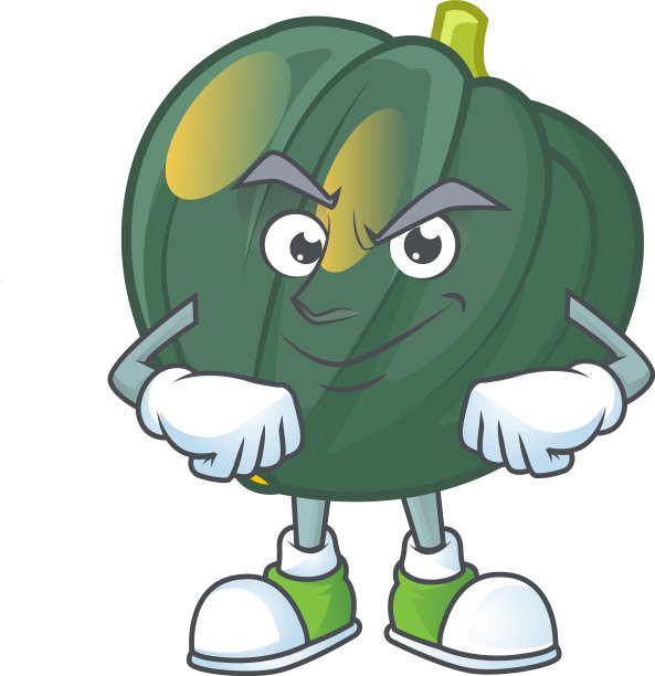 卡通人物造型的南瓜橡子吉祥物图片下载