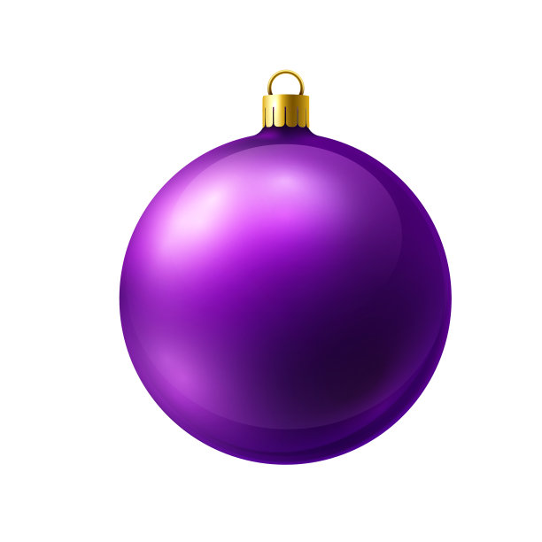 紫色的磨砂玻璃圣诞球图片下载