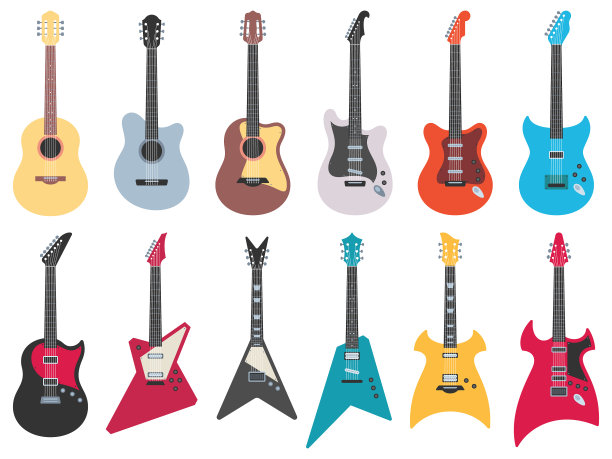 平板吉他，电摇滚吉他，原声爵士乐图片下载