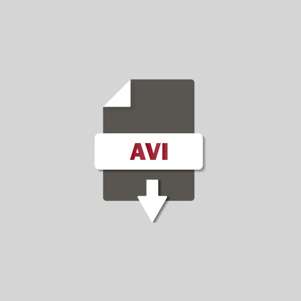 AVI下载图标背景AVI按钮图片下载