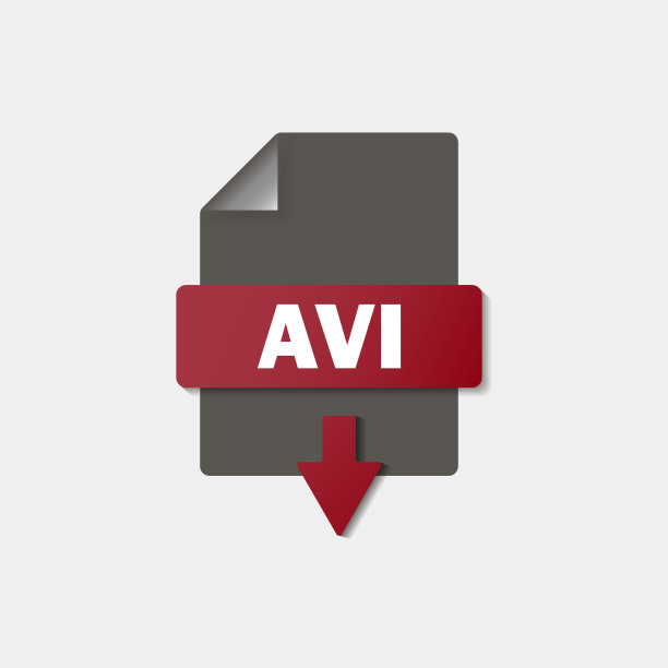 AVI下载图标背景AVI按钮图片下载