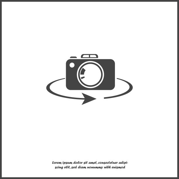 相机旋转图标复古相机图标上的白色图片下载