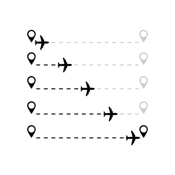 飞机沿着从a到b的航线飞行图片下载
