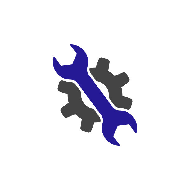 白色背景上的维修工具图标图片下载