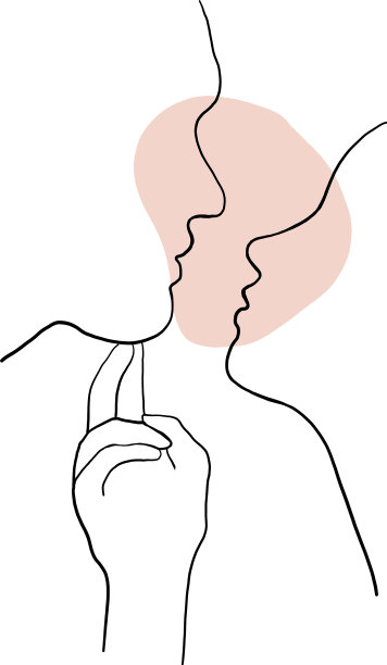 连续的线条画设定了人脸图片下载