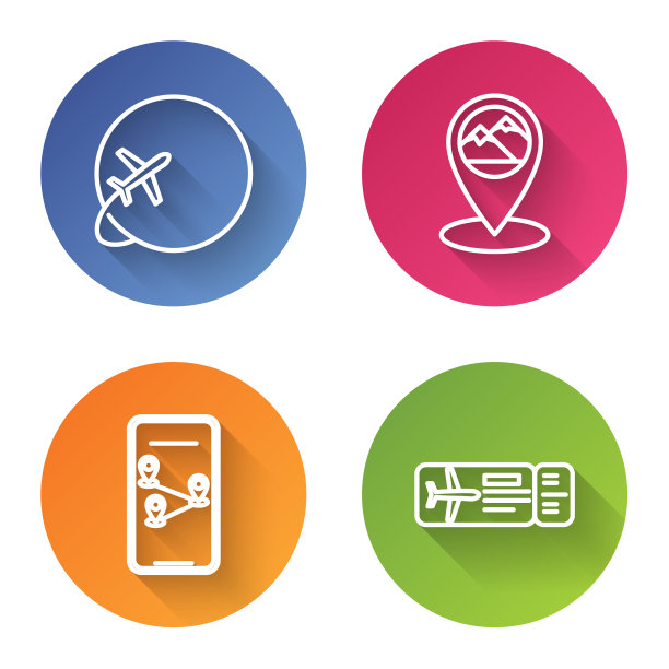 设置与飞行平面地图指针的线地球仪图片下载