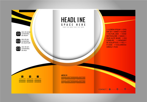 宣传册设计模板三倍几何图片下载