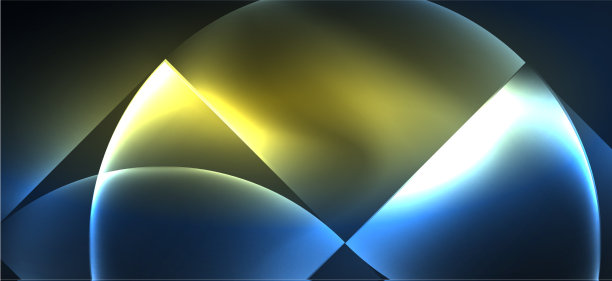 彩色的蓝色霓虹形状的圆三角形在现代图片下载