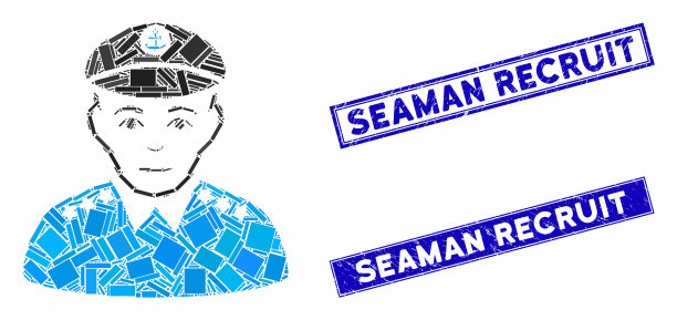 军事上尉马赛克和划痕矩形图片下载