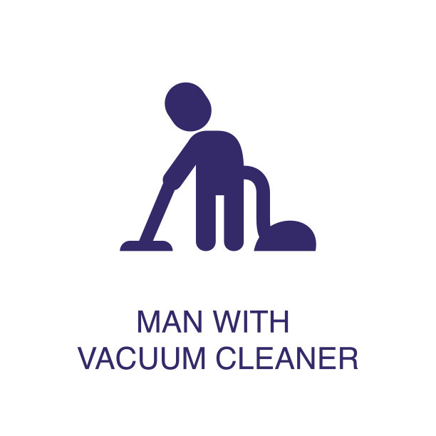 人与真空吸尘器元件在平简单图片下载
