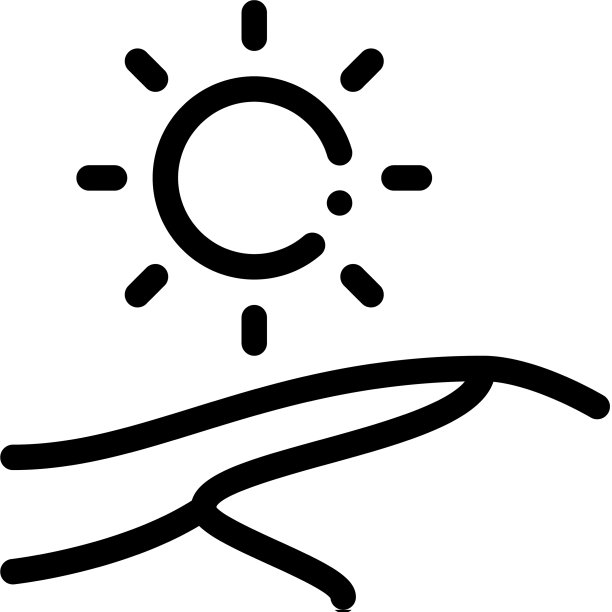 沙漠图标大纲图片下载