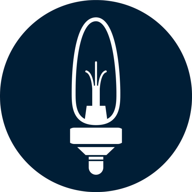 汽车灯泡组装件平面图标图片下载