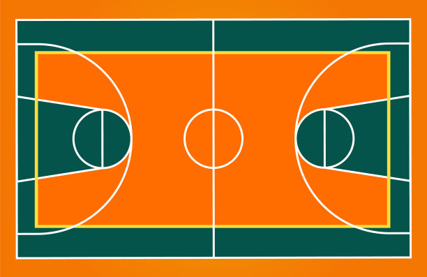 篮球比赛场地营地孤立图片下载