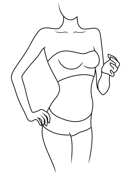 抽象修长女性形象图片下载