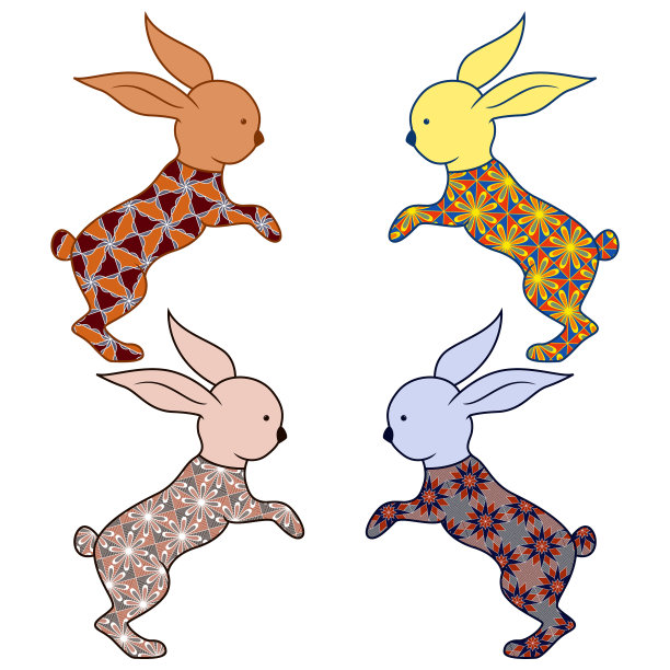 设置四只复活节兔子图片下载