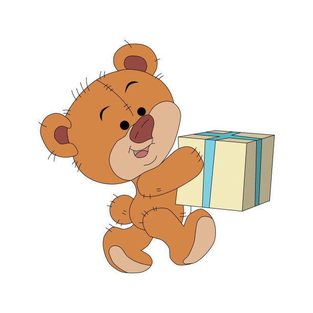 带礼物的泰迪熊图片下载