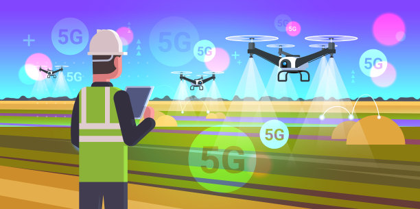 农民使用无人机5g无线在线喷雾器图片下载