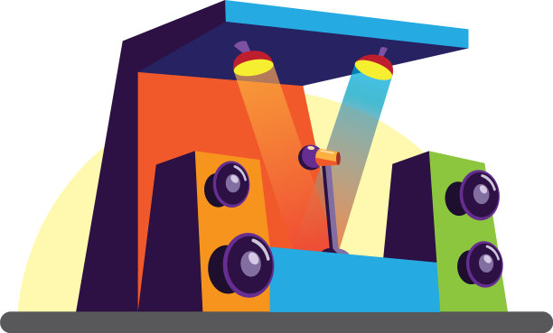 酷音乐舞台装饰符号图片下载