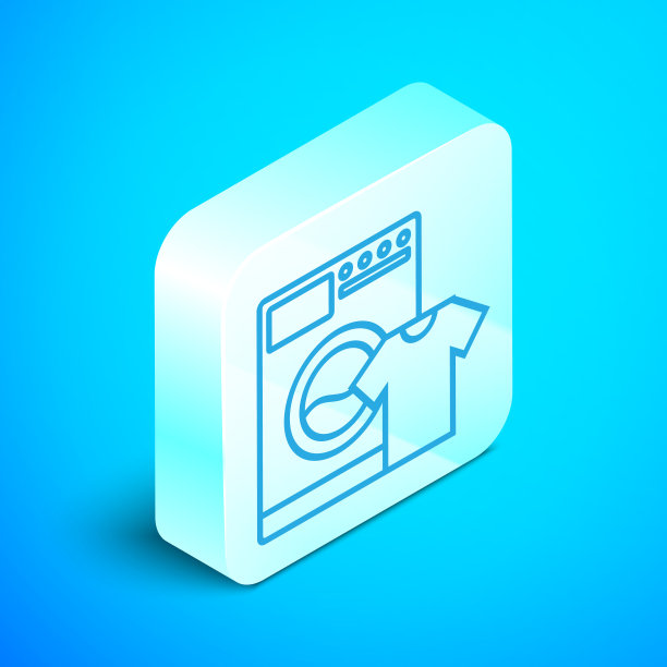 等距线垫圈和t恤图标隔离图片下载