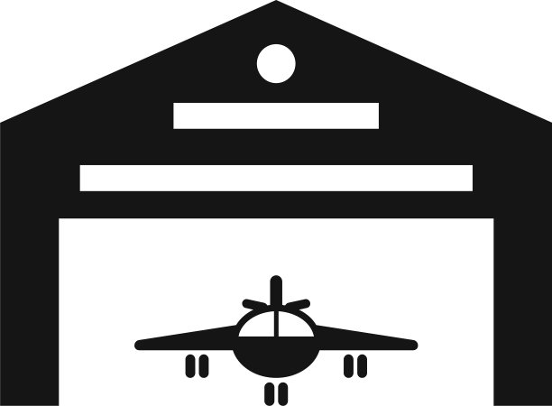 空军机库图标简约风格图片下载