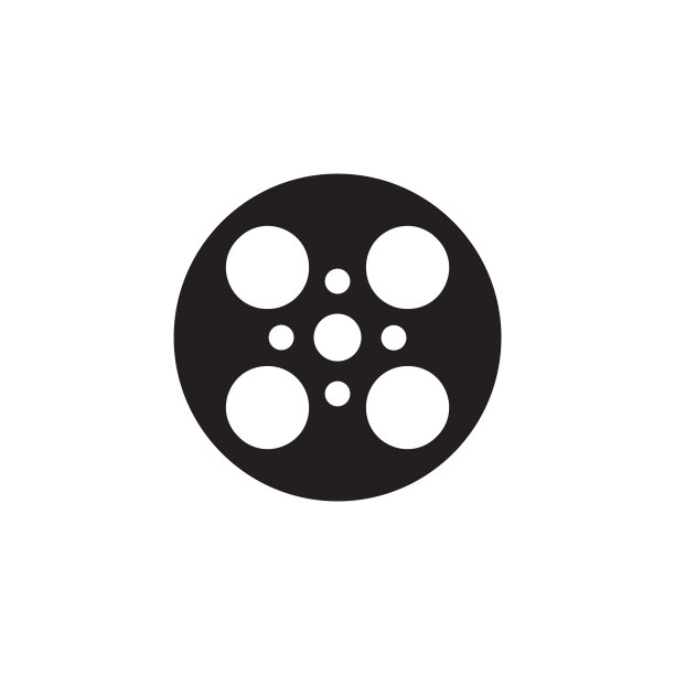 平黑色象形文字胶片卷轴图标标志元素图片下载