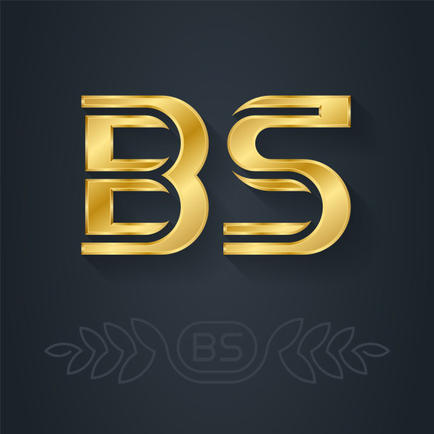 B和s -首字母或金色标志B -金属图片下载