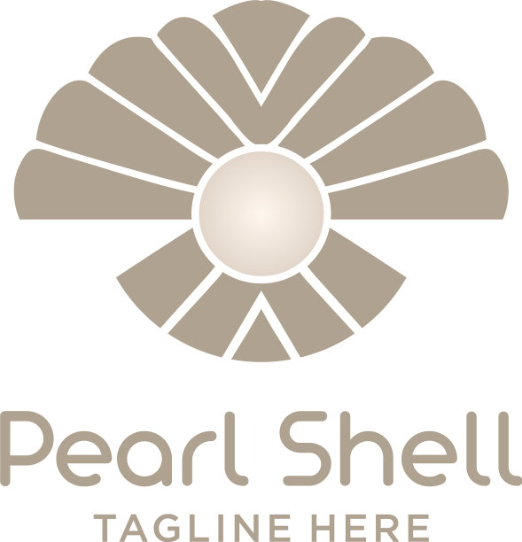 美奢典雅的珍珠壳标志设计图片下载
