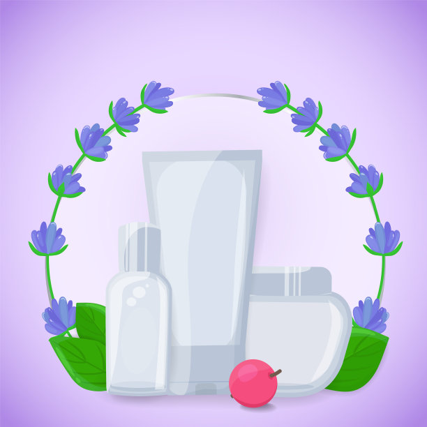 横幅与美容化妆品容器图片下载