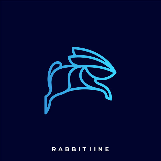 兔子跳跃设计模板图片下载