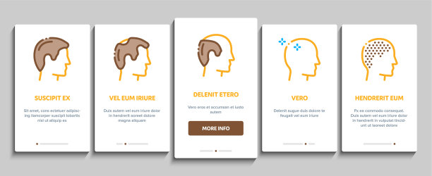 头发移植上的元素图标设置图片下载