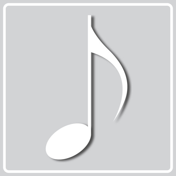 灰色图标与白色剪影音乐剧图片下载