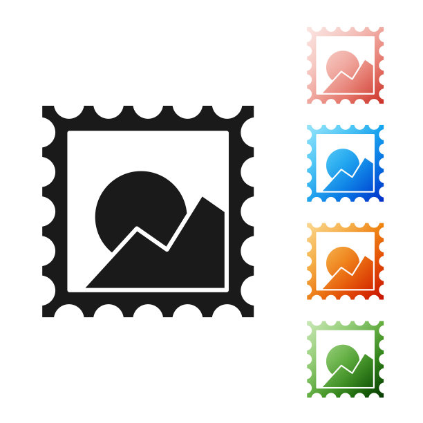 黑色图片风景图标孤立在白色图片下载