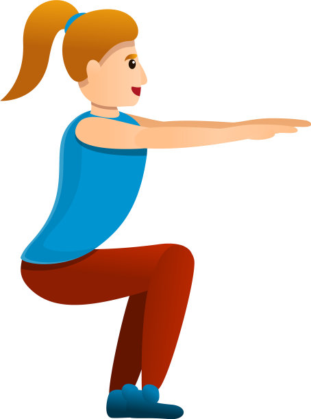 女孩使体操图标卡通风格图片下载