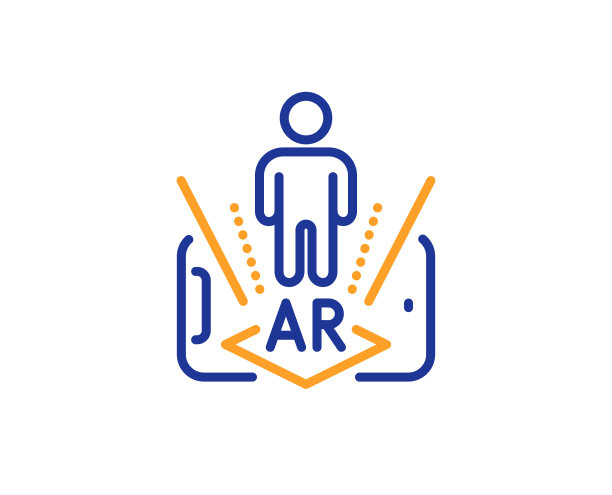增强现实电话线路图标虚拟现实模拟图片下载