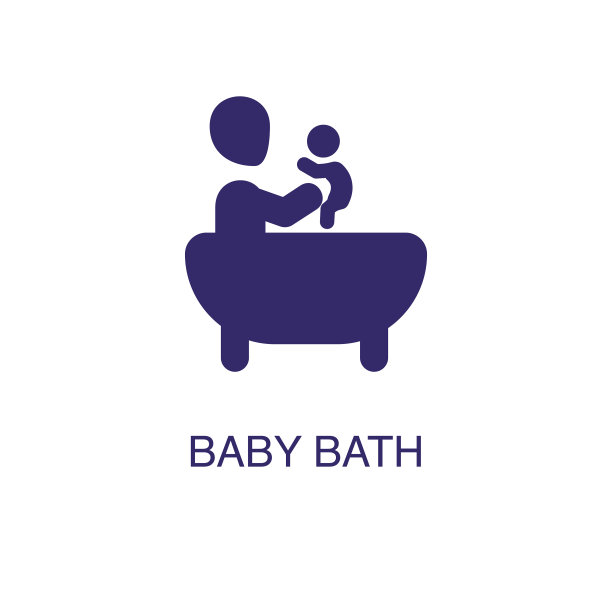 Babath元素在平坦的简单风格上的白色图片下载