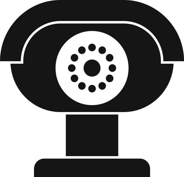 安全摄像头图标风格简单图片下载