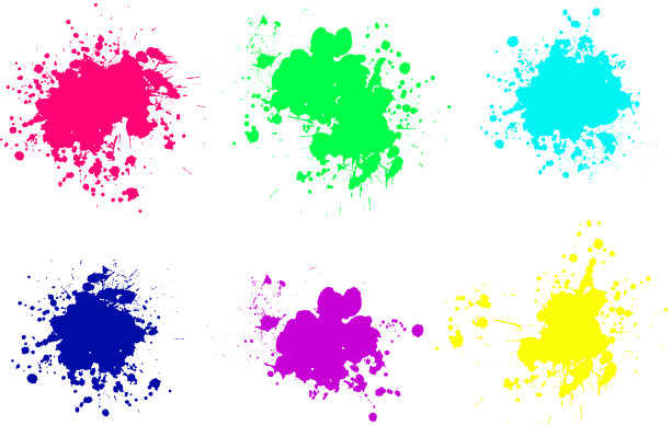 颜色墨水飞溅，脏污飞溅图片下载