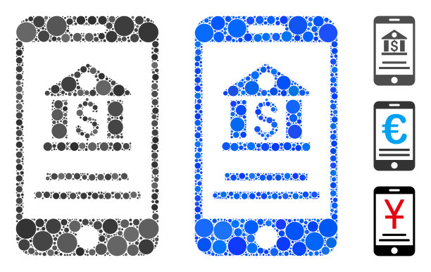 手机银行组合图标圈图片下载