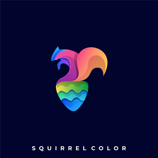 松鼠彩色设计模板图片下载