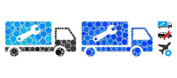 服务车组成图标圆点图片下载