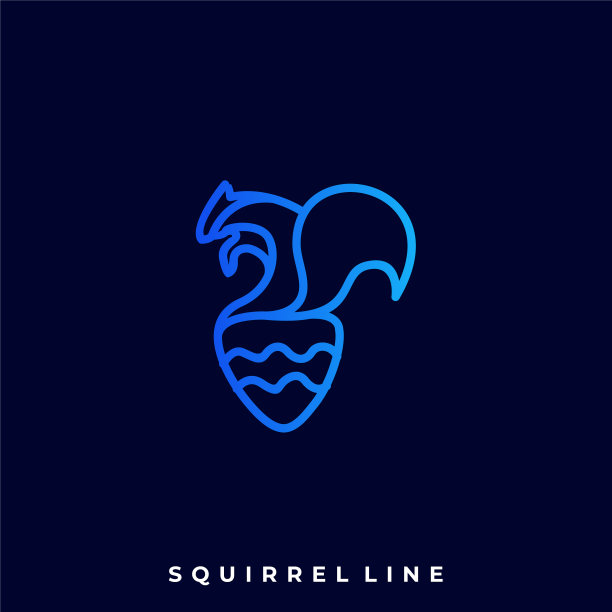 松鼠线艺术设计模板图片下载