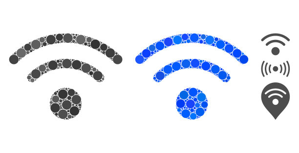 Wi-fi马赛克图标圆点图片下载