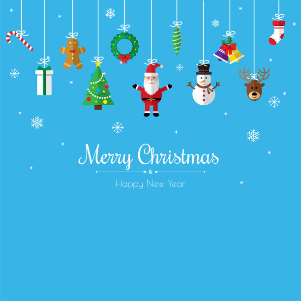 圣诞问候的装饰元素挂图片下载