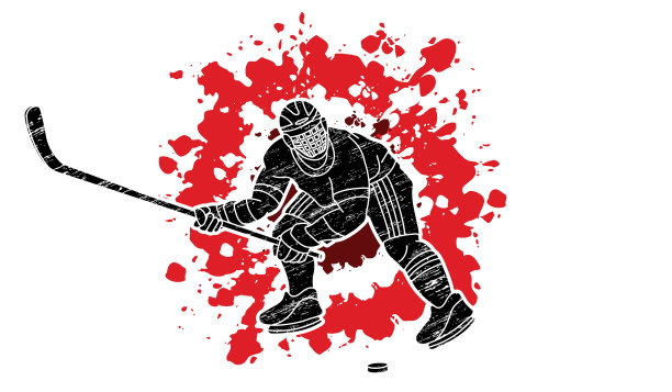 冰球运动员动作图形图片下载