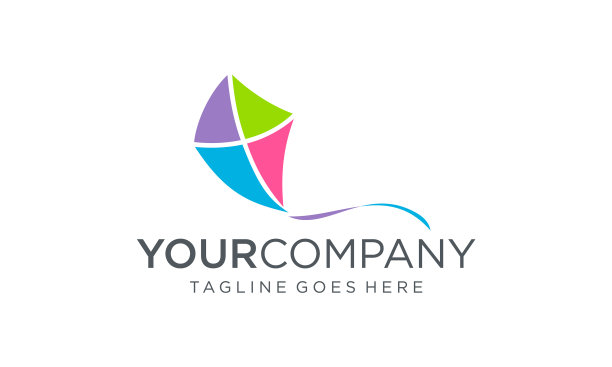 风筝飞在抽象的形状图片下载